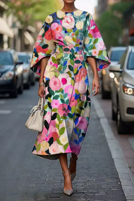 Liora | Women's Floral Print Flowing Dress