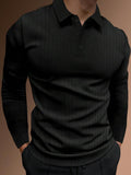 Langärmliges Muscle Fit Polo 