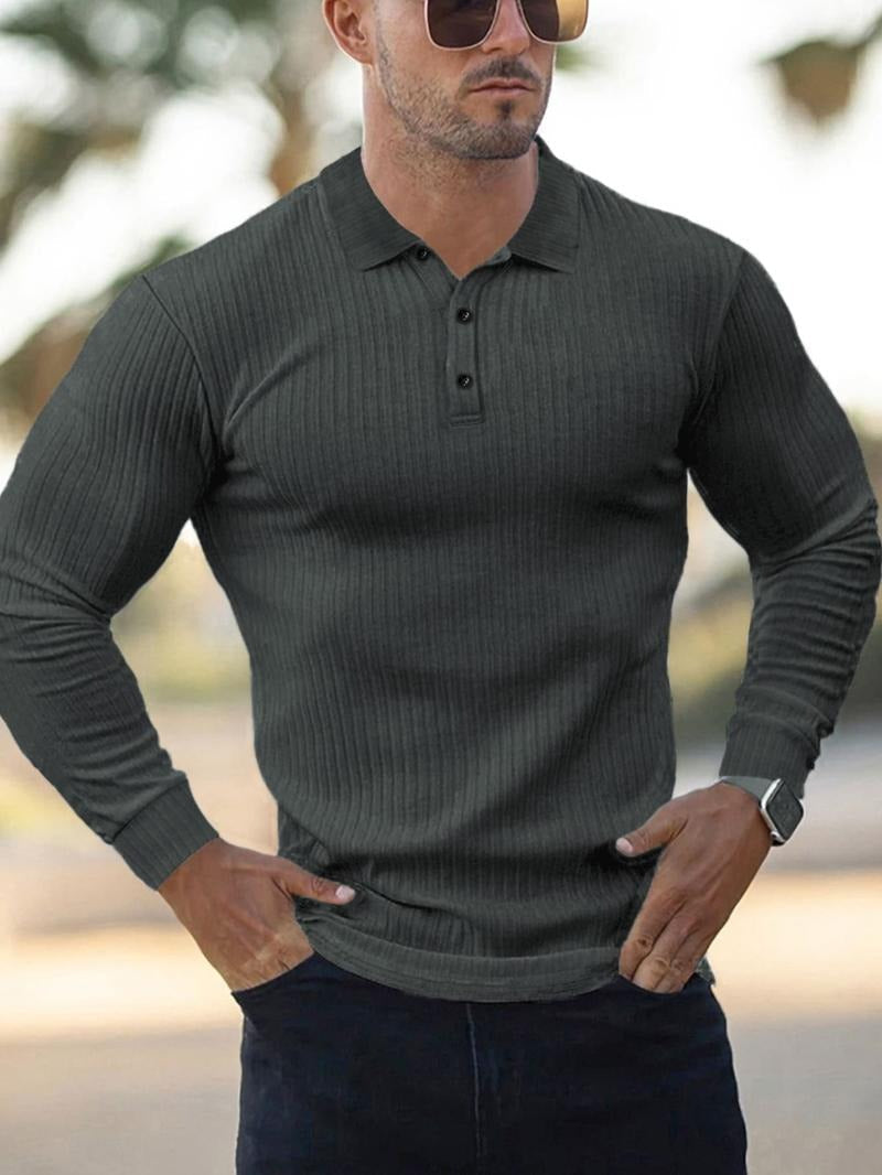 Langärmliges Muscle Fit Polo