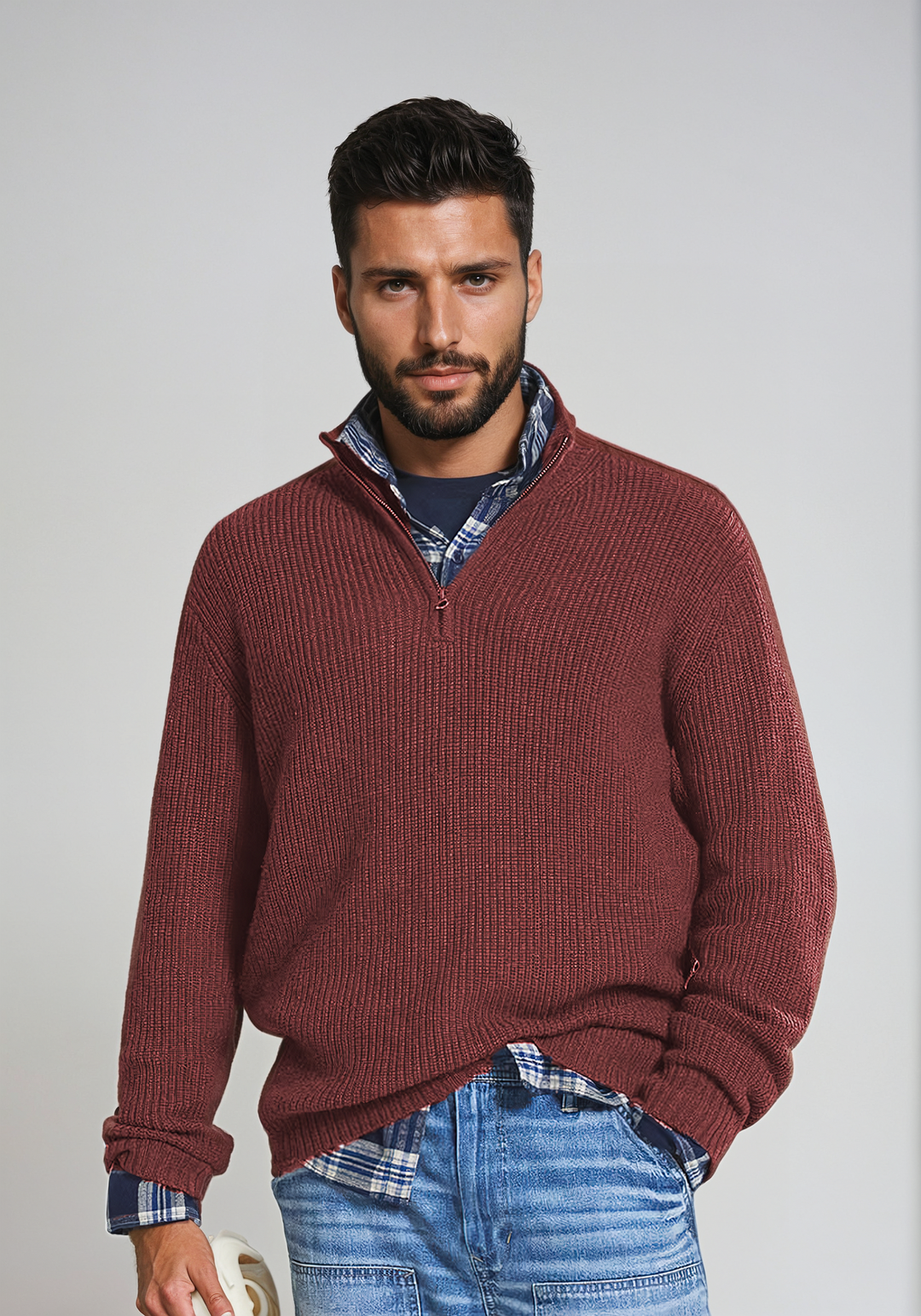Langer Trucker-Pullover für Herren | Warm