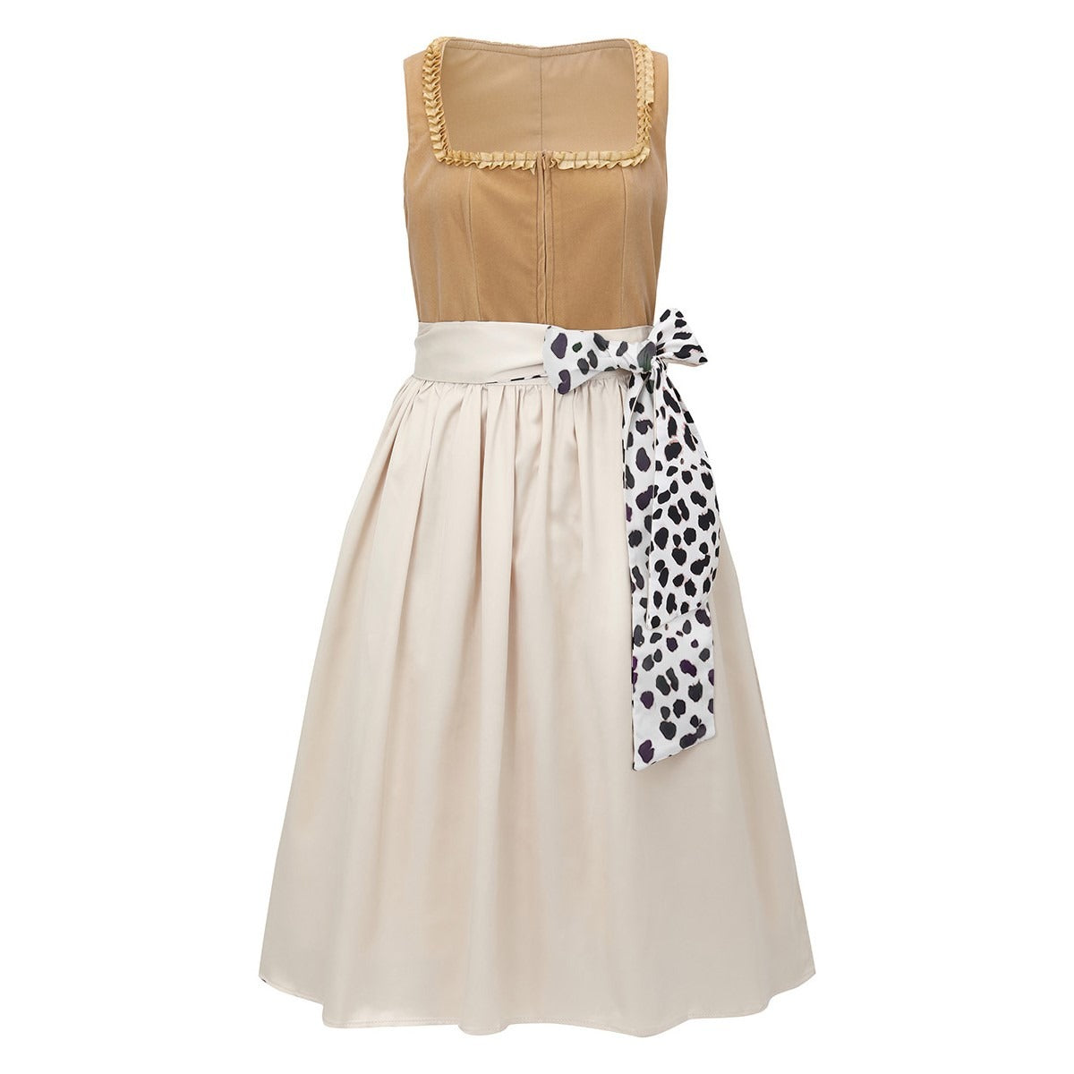 Leoparden-Dirndl in Khaki – Oktoberfest | Ein wildes Statement im modernen, traditionellen Stil