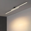 Lineare LED-Deckenleuchte – eine moderne, schlanke Balkenleuchte zur Deckeneinbaumontage für Wohnzimmer, Küche oder Flur 0