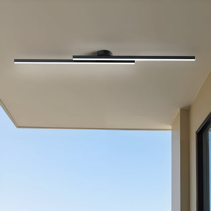 Lineare LED-Deckenleuchte – eine moderne, schlanke Balkenleuchte zur Deckeneinbaumontage für Wohnzimmer, Küche oder Flur 6