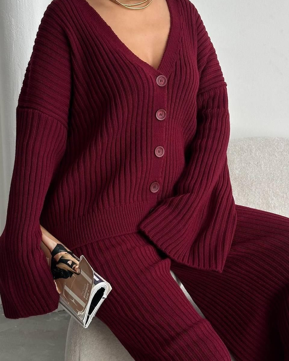 Loungewear Set Damen | Strickmode Für Freizeit Und Zuhause