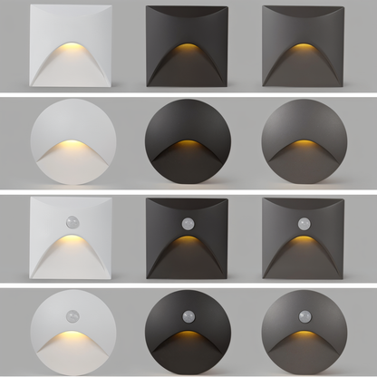 LuminiPath - Wasserdichte IP65 Wandleuchte - Innen und Außenwandleuchte - Bewegungsmelder Wandleuchte LED 