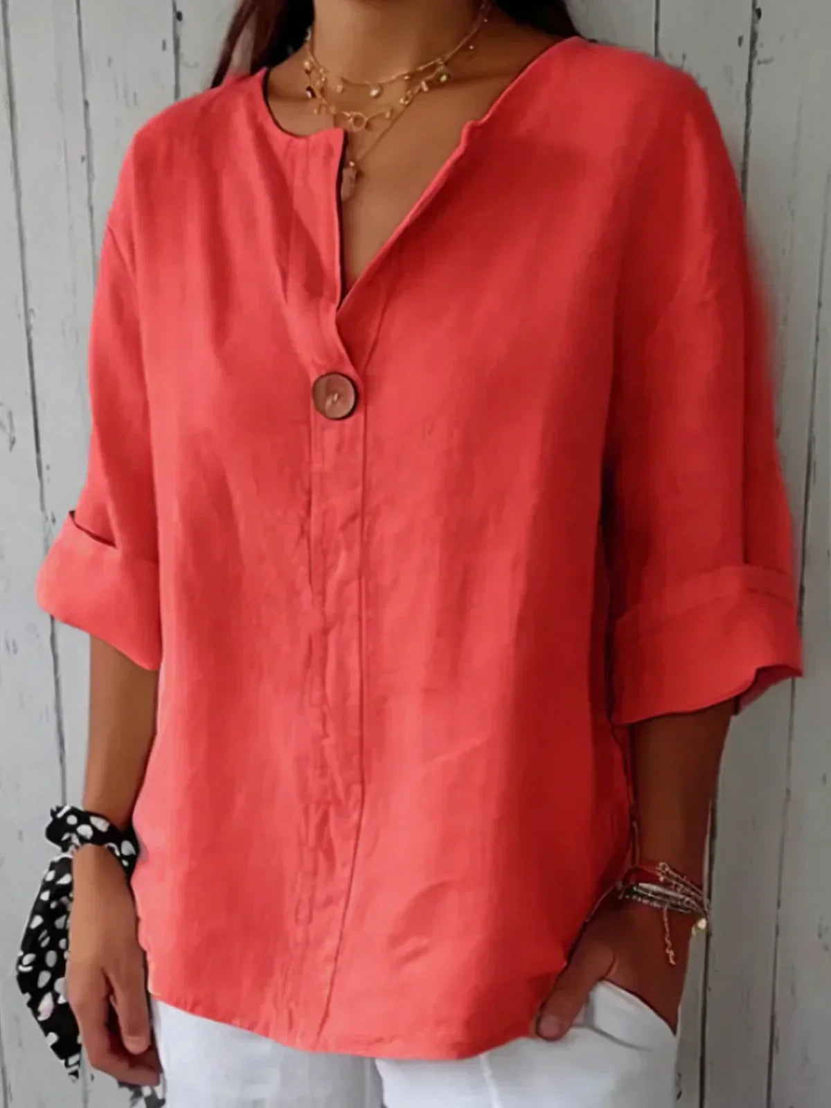 Luna – Lässige Bluse mit V-Ausschnitt 3