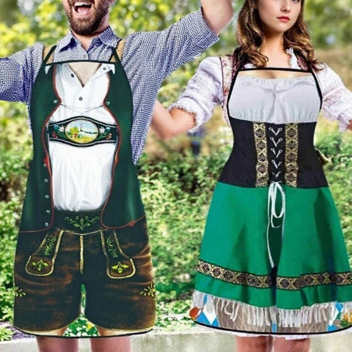 Lustige Oktoberfestschürzen – Trachtenlook | Perfekt für Paare mit Humor