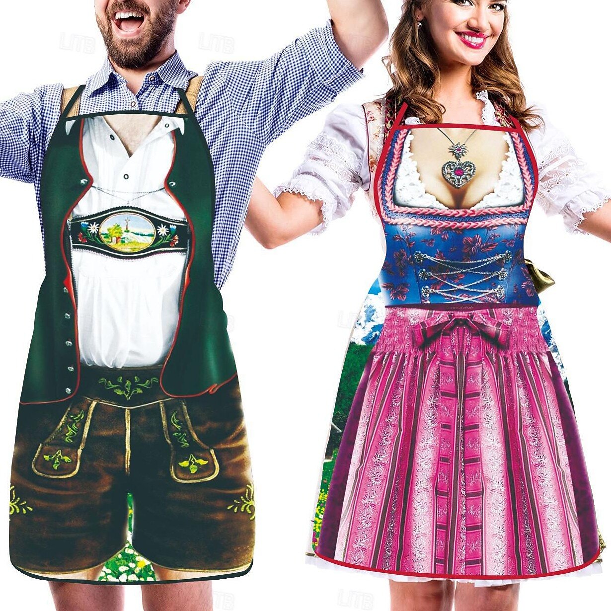 Lustige Oktoberfestschürzen – Trachtenlook | Perfekt für Paare mit Humor