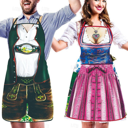 Lustige Oktoberfestschürzen – Trachtenlook | Perfekt für Paare mit Humor