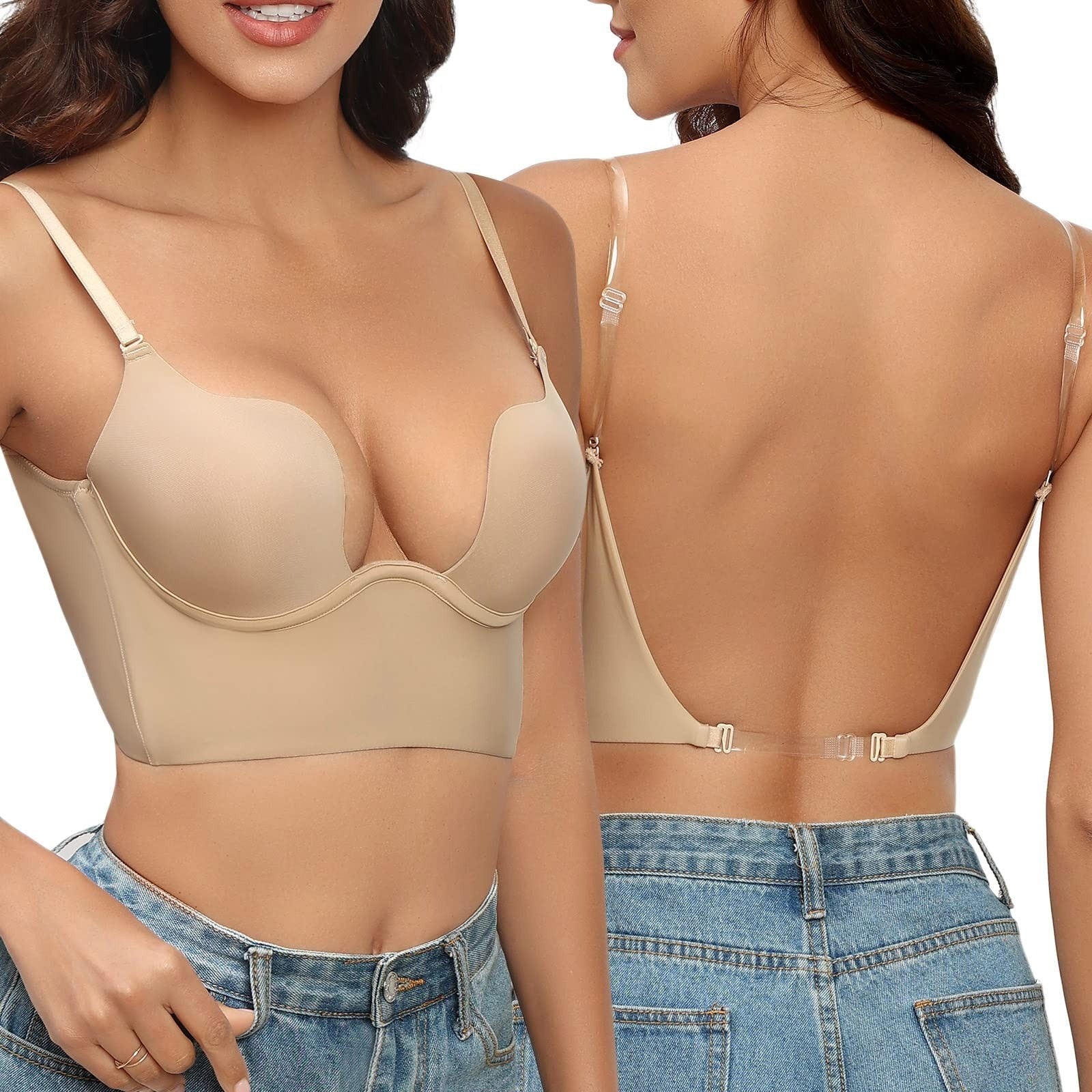Luxuriöser Rückenfreier BH mit Nahtloser Verarbeitung und Optimaler Unterstützung – Atmungsaktiv, Ideal für Elegante Outfits