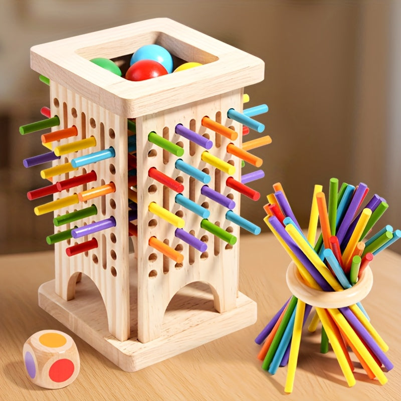 Magischer Turm – Drei-in-Eins-Holzstabspiel