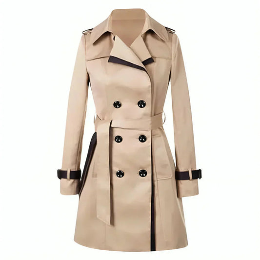 Mäntel Damen | Kurzer Trenchcoat für Damen im Herbst und Frühling