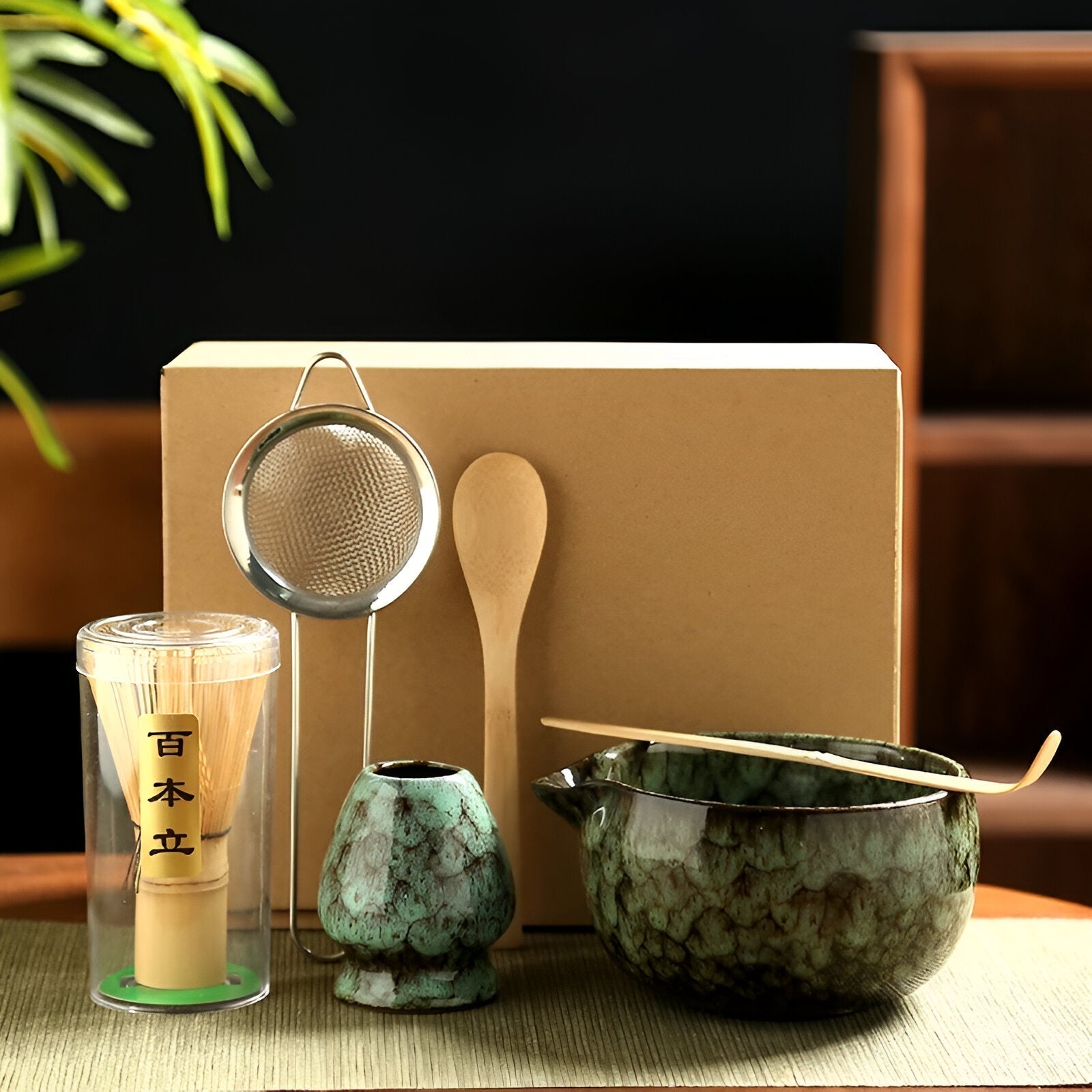 Matcha Set – Traditionelles Teeservice als Geschenk, 6-teilig für die Teezeremonie aus hochwertigen Materialien 