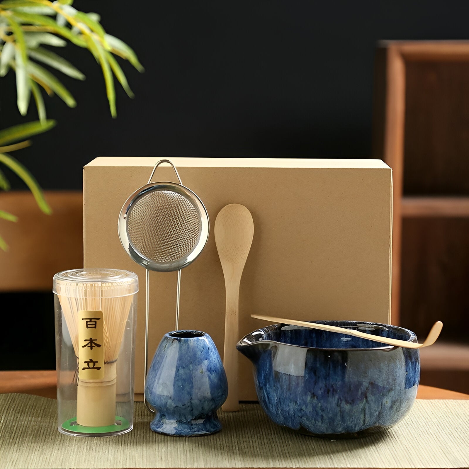 Matcha Set – Traditionelles Teeservice als Geschenk, 6-teilig für die Teezeremonie aus hochwertigen Materialien 