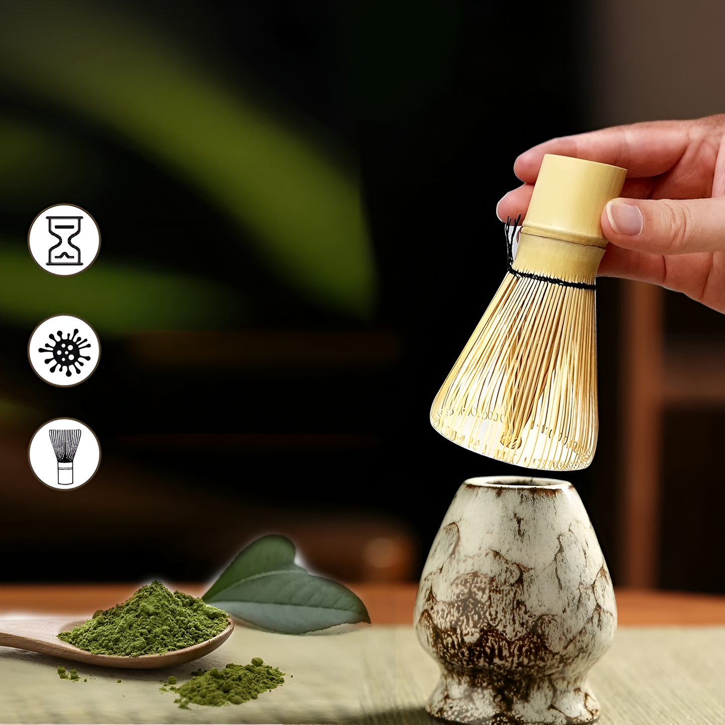 Matcha Set – Traditionelles Teeservice als Geschenk, 6-teilig für die Teezeremonie aus hochwertigen Materialien