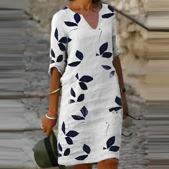 Mavis | Vintage-Sommerkleid für Damen mit kurzen Ärmeln und V-Ausschnitt | Mini 0