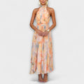 Maxi Kleid | Damenmode Sommer mit Aquarell Print für besondere Anlässe