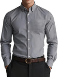 Herren Hemd mit langen Ärmeln schmaler Passform und Knopfverschluss | Formal Wear
