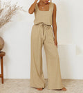Milena – Minimalistisches Top und Set aus weit geschnittener Hose 0