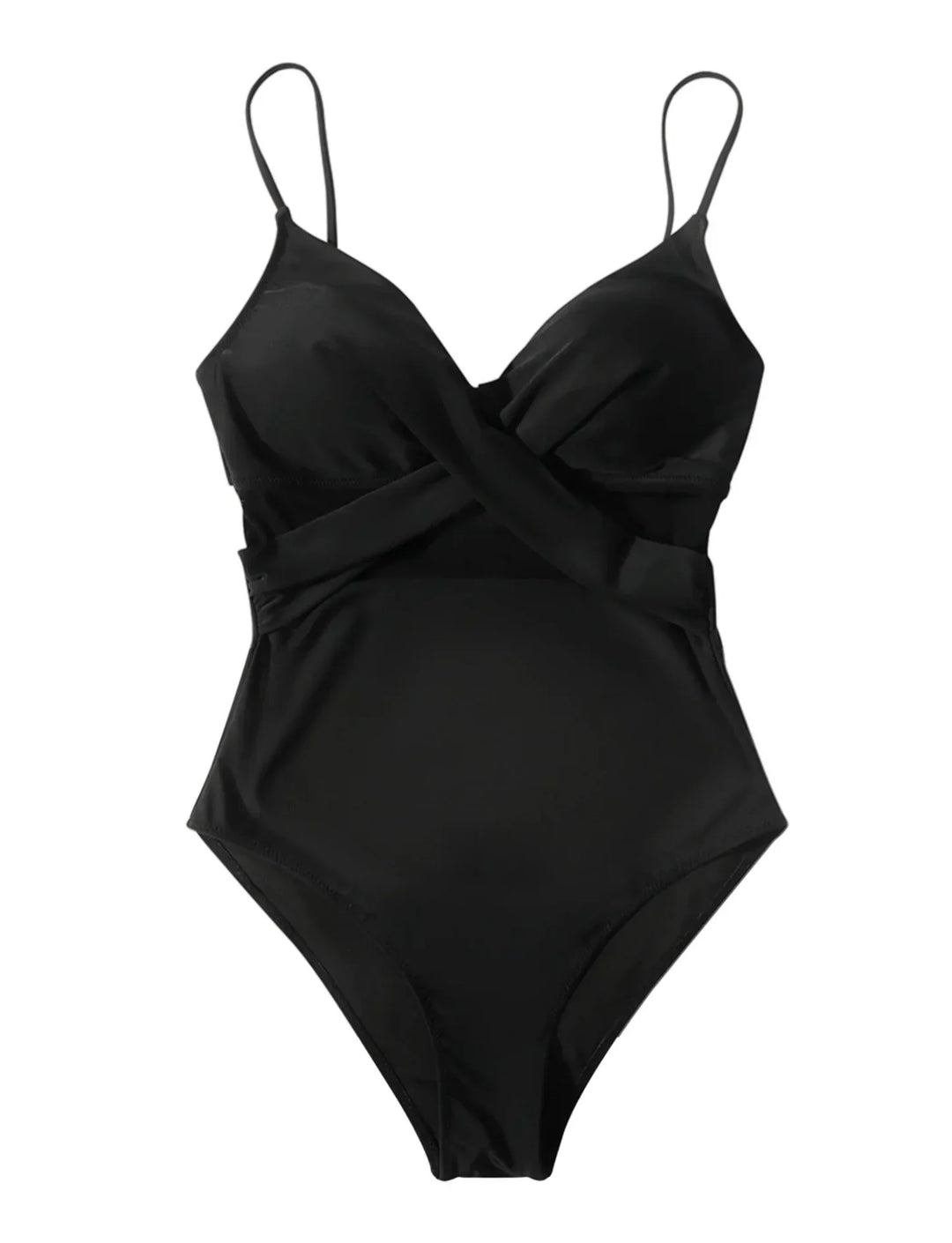 Annika | Damen Schwarzer Push-up-Badeanzug