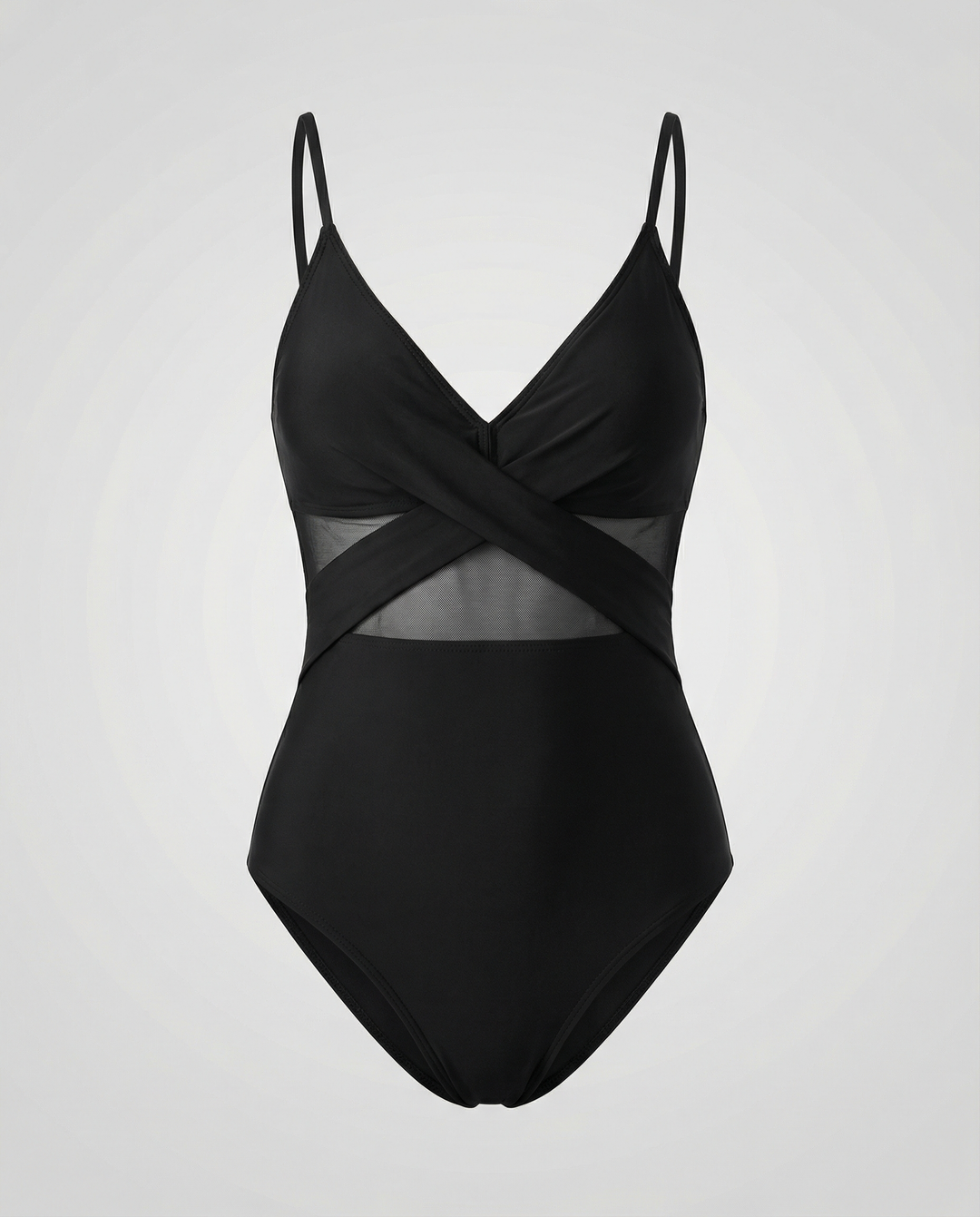 Annika | Damen Schwarzer Push-up-Badeanzug