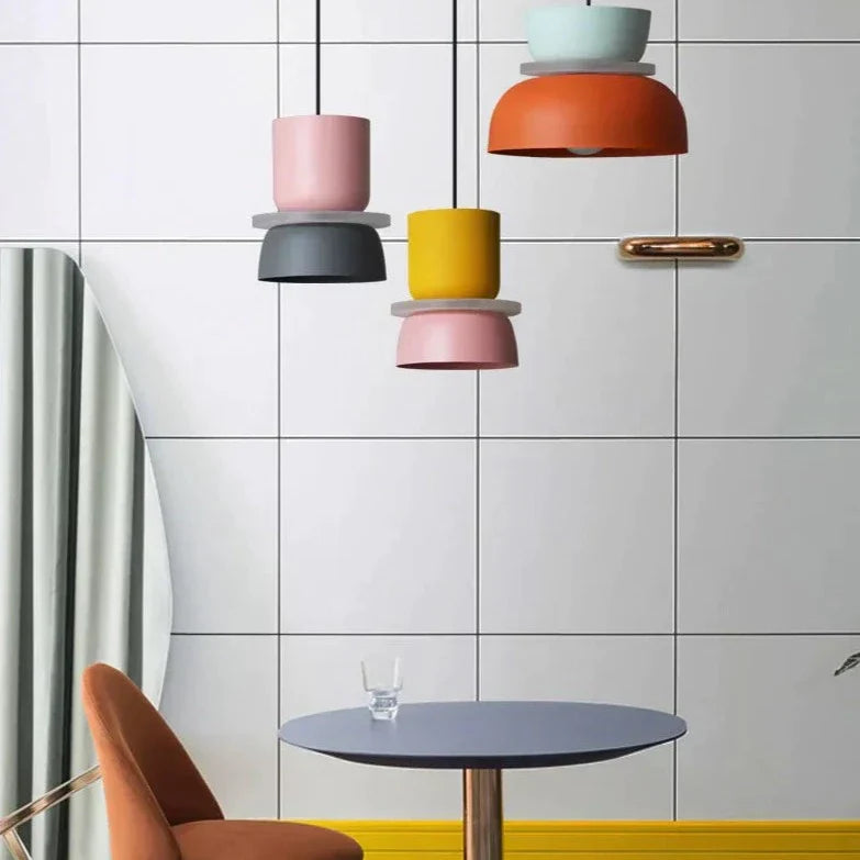 Moderne Pendelleuchte in Pastellfarben – Skandinavische Hängelampe für Esszimmer und Wohnzimmer mit Verstellbarer Höhe