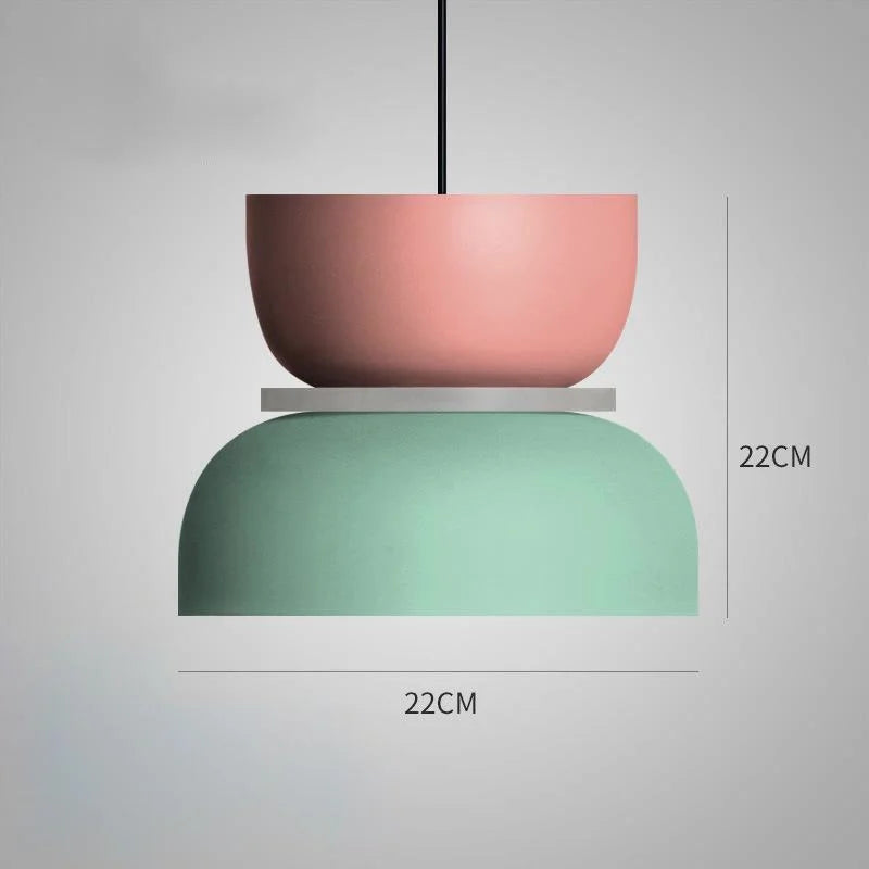 Moderne Pendelleuchte in Pastellfarben – Skandinavische Hängelampe für Esszimmer und Wohnzimmer mit Verstellbarer Höhe