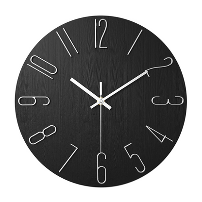 Moderne Wanduhr aus Kunststoff – minimalistisches Design für stilvolle Wohnräume, geräuschloser Betrieb