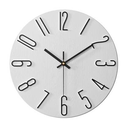 Moderne Wanduhr aus Kunststoff – minimalistisches Design für stilvolle Wohnräume, geräuschloser Betrieb