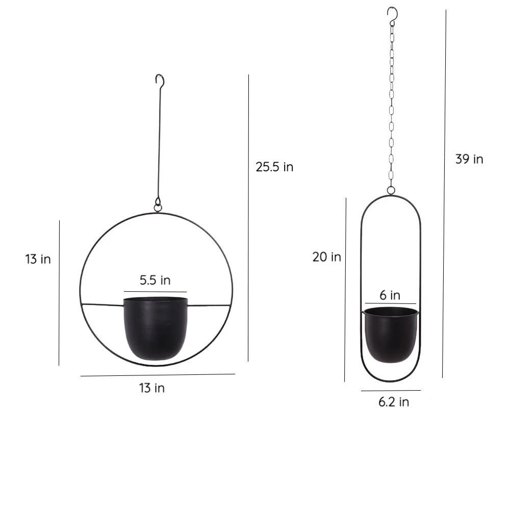 Moderner Pflanzenhalter für Wandbegrünung – minimalistisches Design, runde und ovale Formen, inklusive Rahmen und Haken