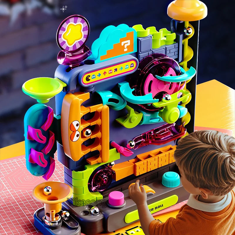 Montessori Mehrschicht-Bahn-Abenteuerspielzeug für 3- bis 5-Jährige – Interaktives Lernspielzeug 5