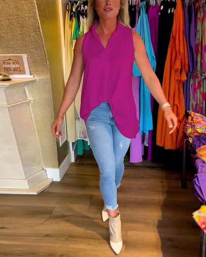 Mouwloses Top mit Ruches | Damenmode Sommer für vielseitige Anlässe