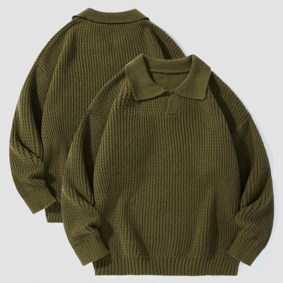 Murcia Waffelstrickhemd mit Kragen