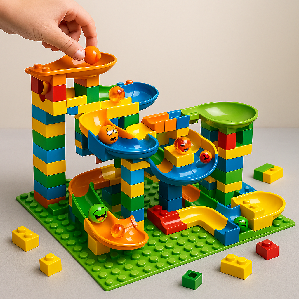 Murmelbahn Kinder Bauspielzeug Bunt Kunststoff 2