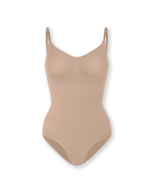 Nahtloser Shapewear Body mit 3D-Ausschnitt – Komfortable Figurformung, Verstellbare Schultergurte, Atmungsaktives Material