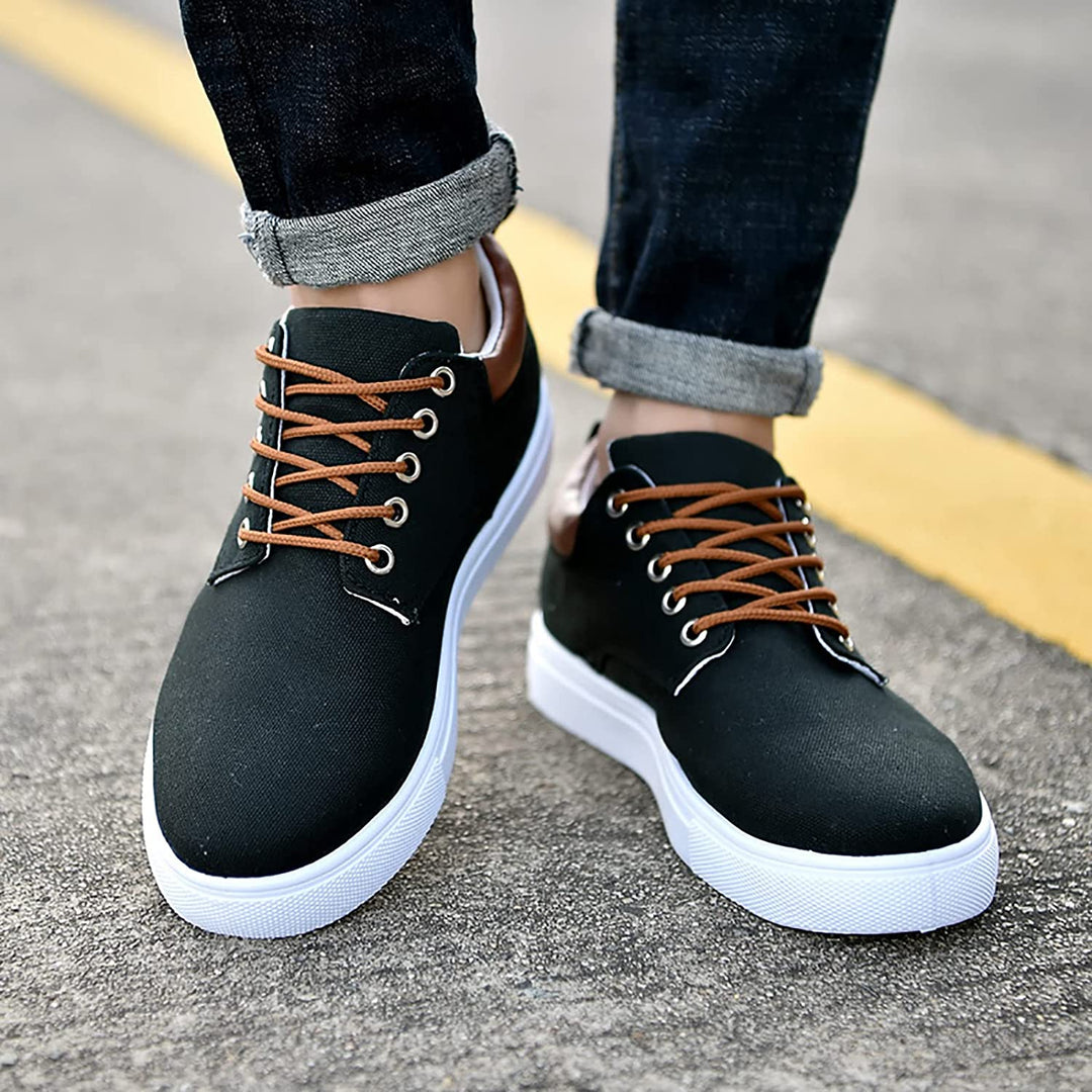 Niedrige Sneaker Herren aus Atmungsaktivem Material mit Gepolstertem Kragen und Flexibler Schnürung – Ideal für Den Alltag