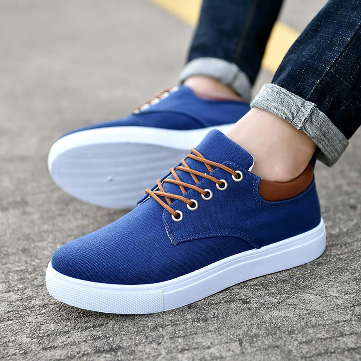 Niedrige Sneaker Herren aus Atmungsaktivem Material mit Gepolstertem Kragen und Flexibler Schnürung – Ideal für Den Alltag