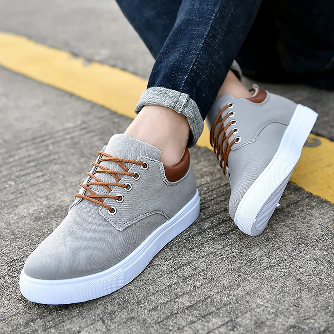 Niedrige Sneaker Herren aus Atmungsaktivem Material mit Gepolstertem Kragen und Flexibler Schnürung – Ideal für Den Alltag