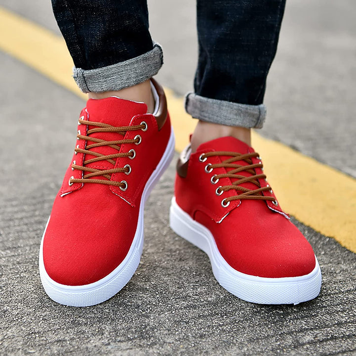 Niedrige Sneaker Herren aus Atmungsaktivem Material mit Gepolstertem Kragen und Flexibler Schnürung – Ideal für Den Alltag