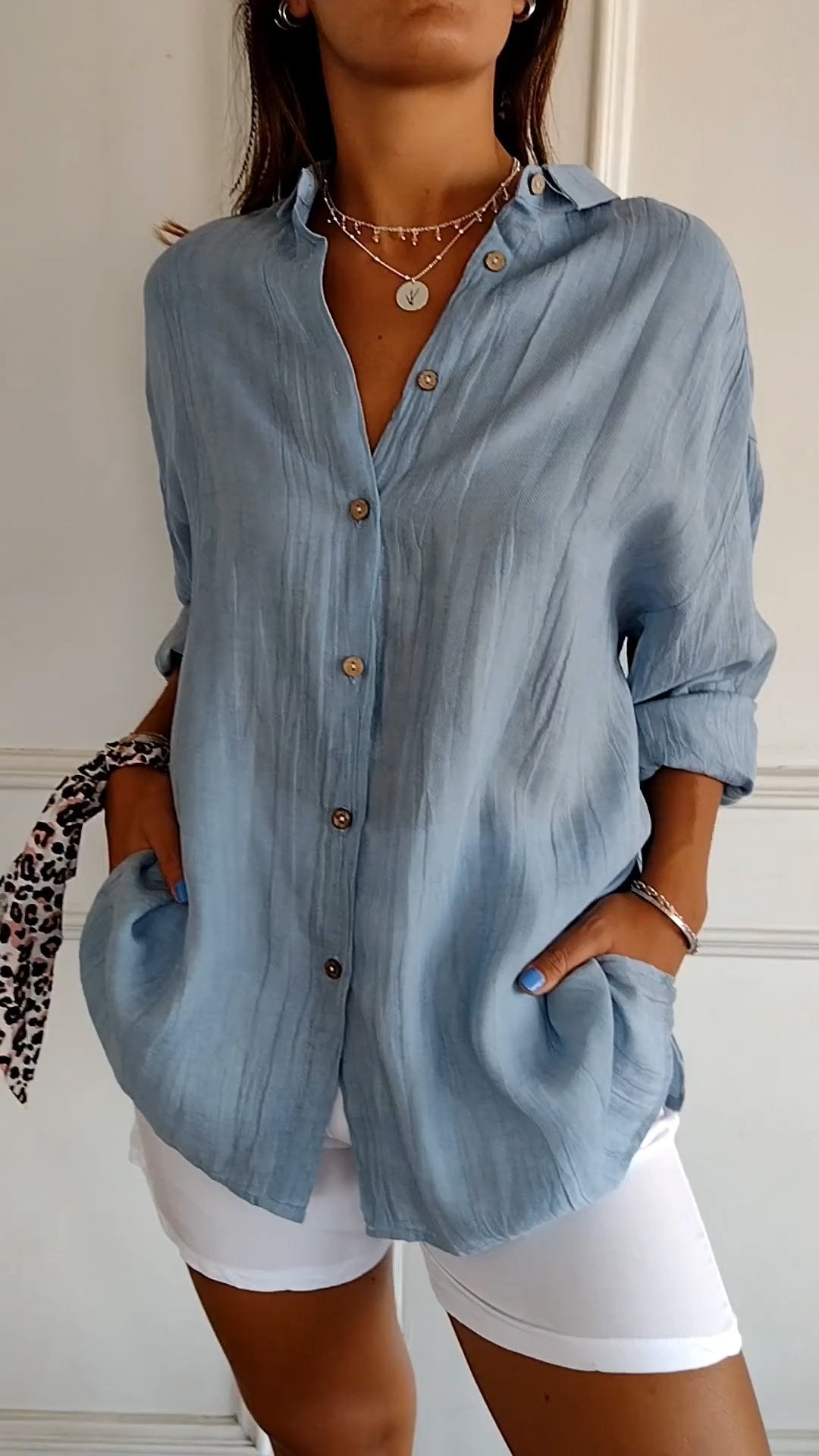 Nira | Damen Sommer Hemd | Langarm 0