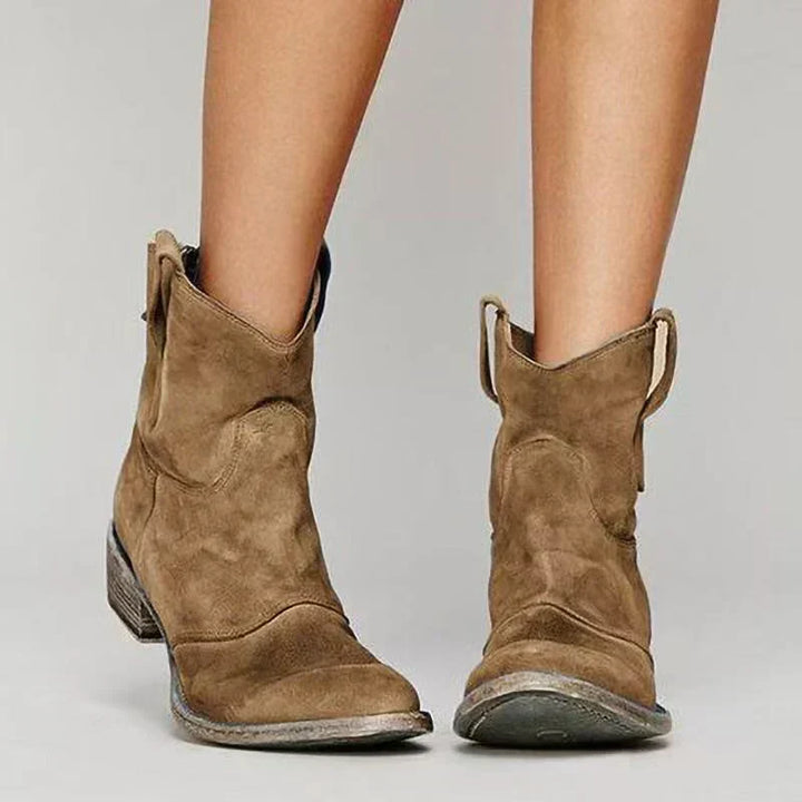 Harlow | Women's Western Leather Ankle Boots