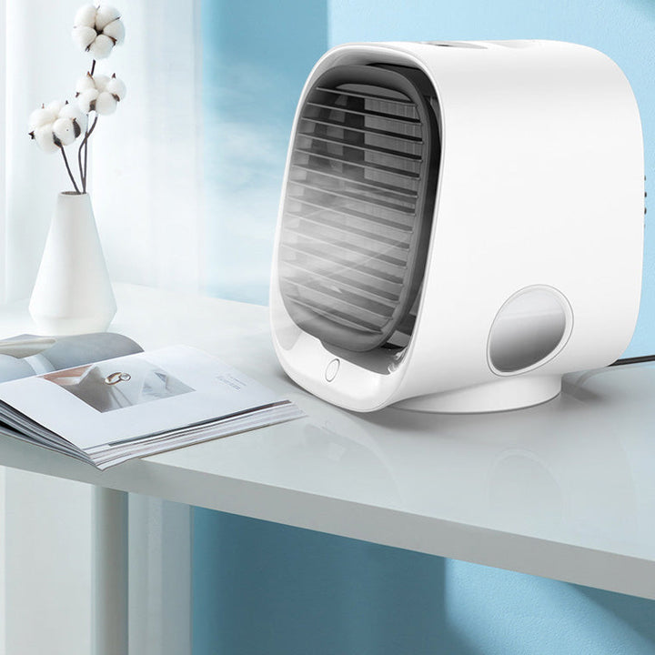 Mini USB Luftkühler | Tischventilator mit Wassertank | Tragbarer Persönlicher Ventilator | Zuhause und Büro