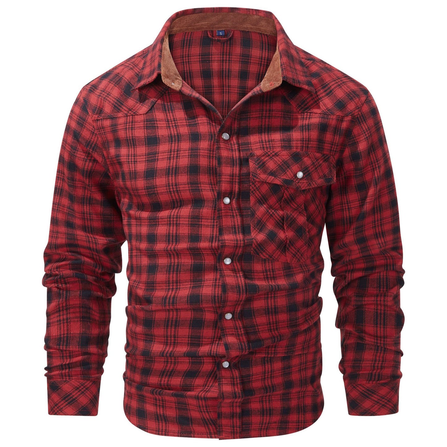 Camicia uomo a manica lunga con colletto e bottoni | a quadri