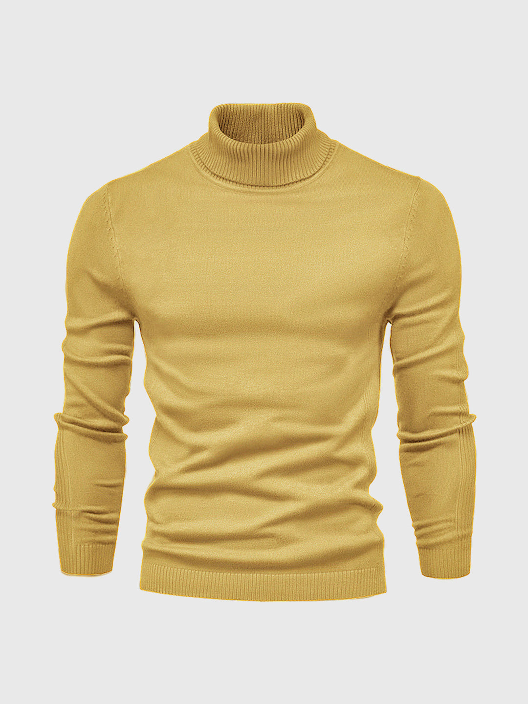 Pull homme à manches longues col montant | Coupe ajustée
