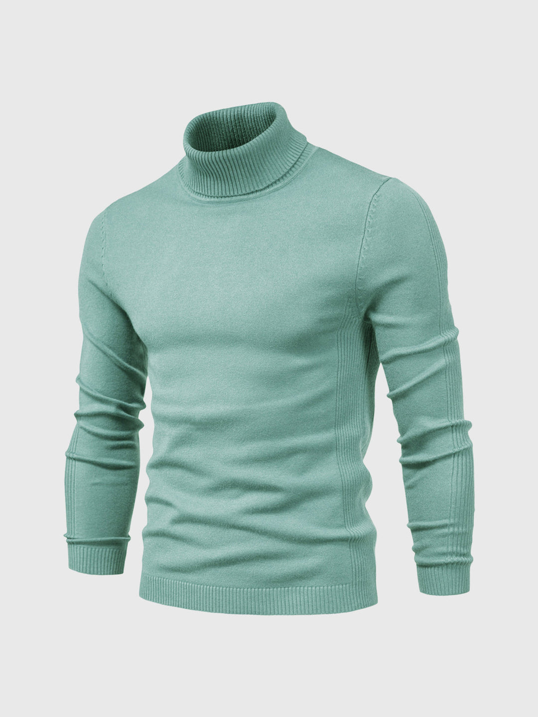 Pull homme à manches longues col montant | Coupe ajustée