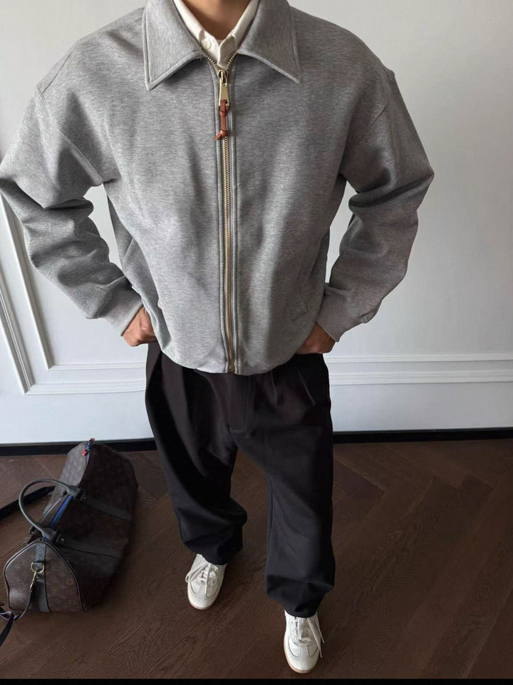 Veste homme à manches longues avec col et fermeture éclair | Classique