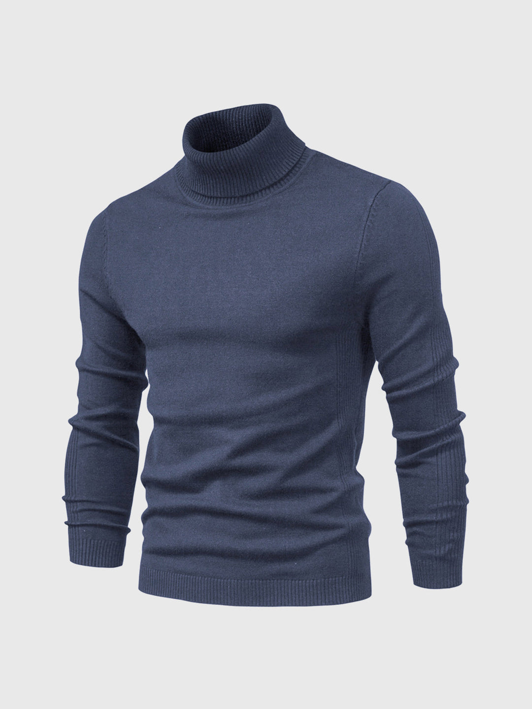 Pull homme à manches longues col montant | Coupe ajustée