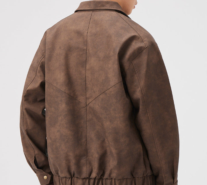 Veste homme à manches longues avec col et fermeture éclair | Coupe longue