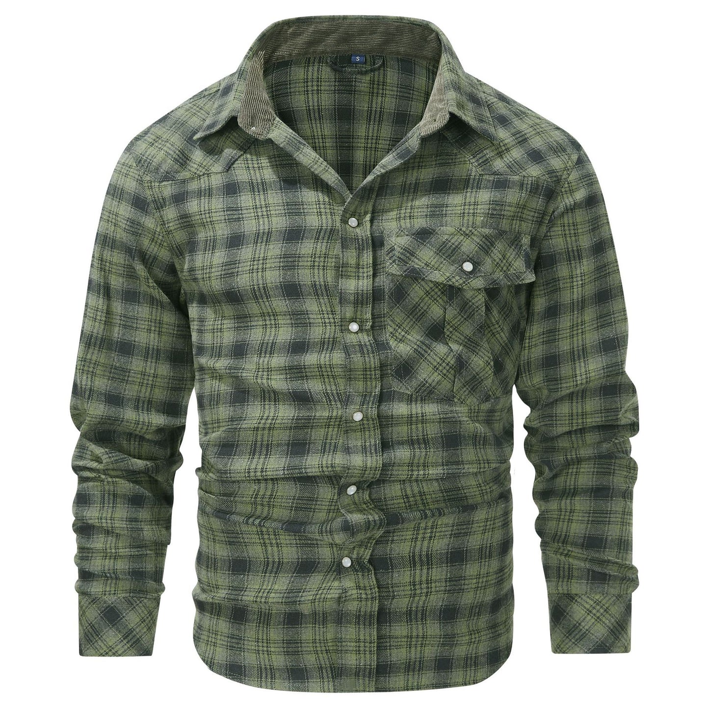 Camicia uomo a manica lunga con colletto e bottoni | a quadri
