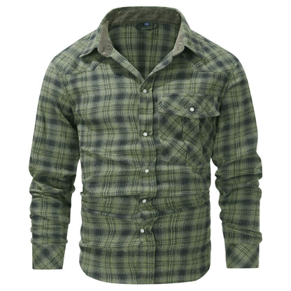 Camicia uomo a manica lunga con colletto e bottoni | a quadri